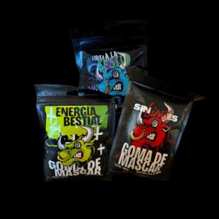 Gomas energéticas con cafeína y taurina. 3 variantes.