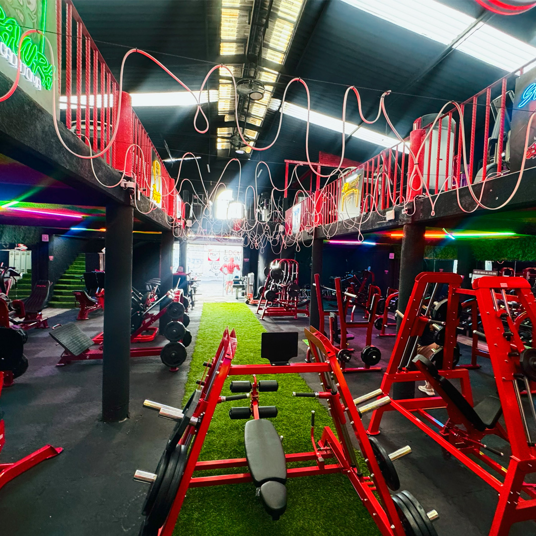 foto desde el interior del gimnasio mucho loco en la agricola oriental